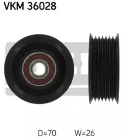 VKM 36028 SKF Паразитный / ведущий ролик, поликлиновой ремень VKM 36028 SKF Паразитный / ведущий ролик, поликлиновой ремень